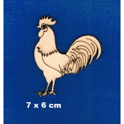 Kogut 7x6cm / SKLEJKA #3mm / Wielkanoc , wzory kuchenne, kogut grawer